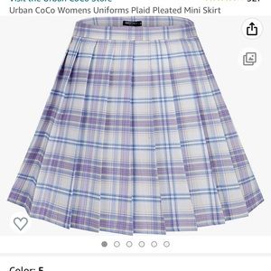 Purple plaid skirt